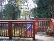 Wooden top and bottom deck rail