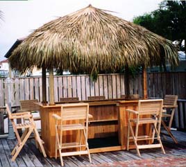 This bamboo tiki bar makes the perfect outdoor bar 