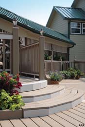 A great looking deck built with composite decking materials