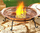 Keep your patio warm with a copper fire pit.